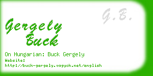 gergely buck business card